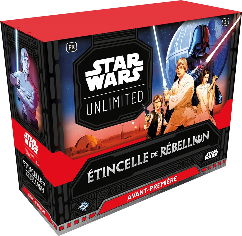 vue fermée du kit Star Wars Unlimited étincelle de rébellion Avant-Première