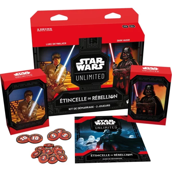 Vue ouverte de Star Wars Unlimited : Etincelle de Rébellion - Kit de Démarrage 2 Joueurs