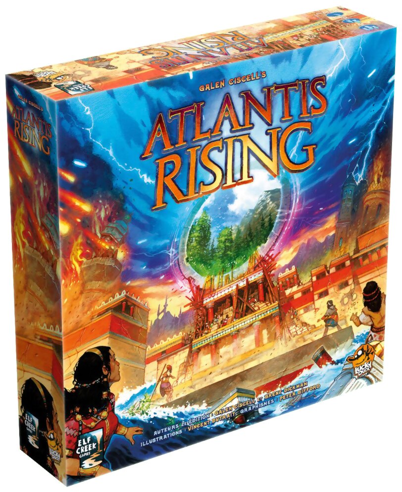 vue de face de la boite Atlantis Rising