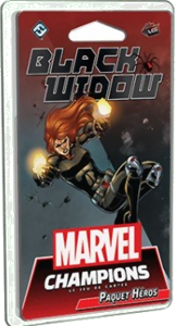 vue de face de la boite du jeu Marvel Champions - Black Widow