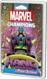 vue de face de la boite du jeu Marvel Champions - Kang Le Conquérant