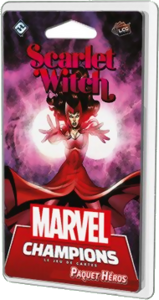 vue de face de la boite du jeu Marvel Champions - Scarlet Witch