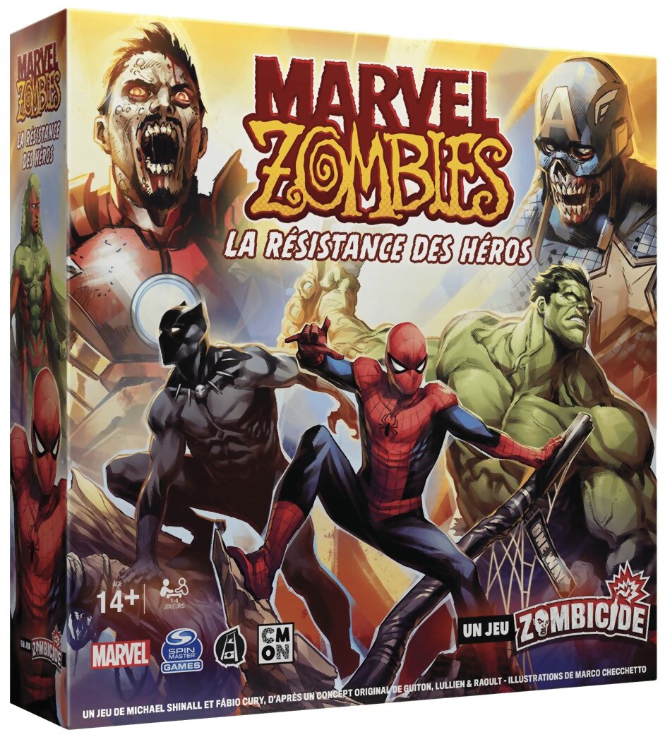 vue de face de la boite du jeu Marvel Zombies - La Résistance Des Héros