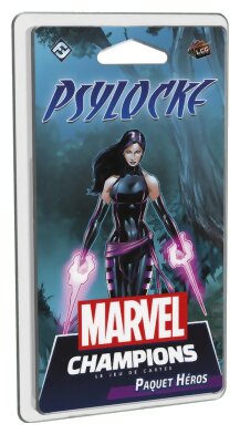 vue de face de la boite de Marvel Champions - Psylocke