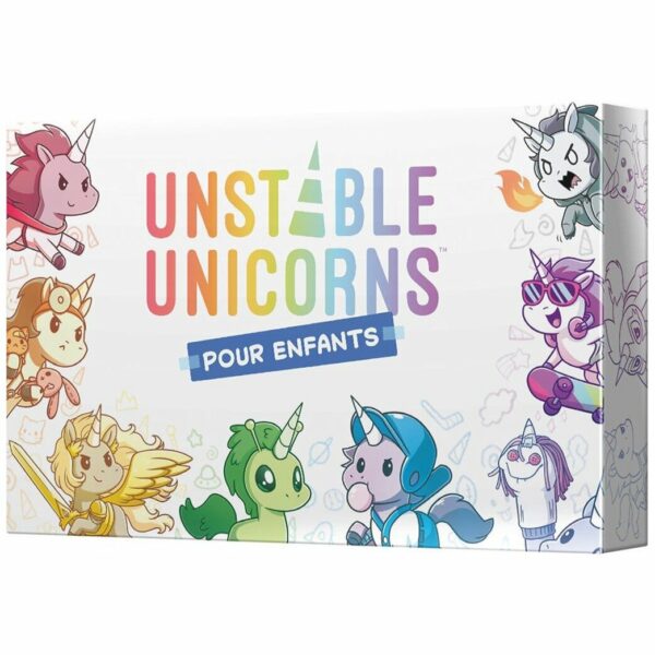 vue de face de la boite Unstable Unicorns - Pour Enfants