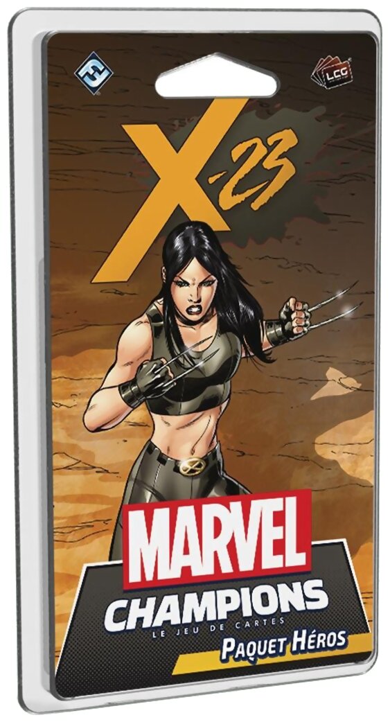 Vue de face de la boite Marvel Champions - X-23