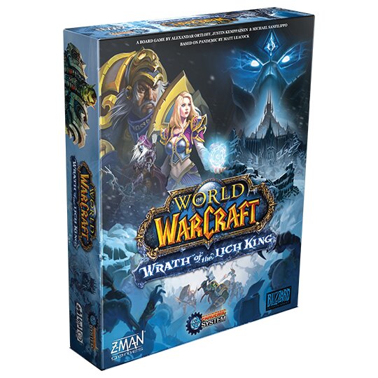vue de face de la boite World of Warcraft : Wrath of the Lich King - A Pandemic System Board Game
