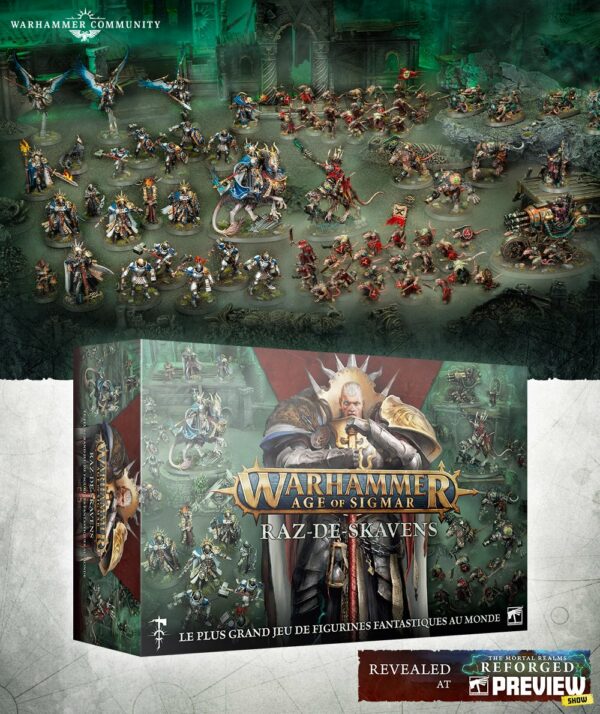 Vue boite warhammer age of sigmar raz-de-skavens