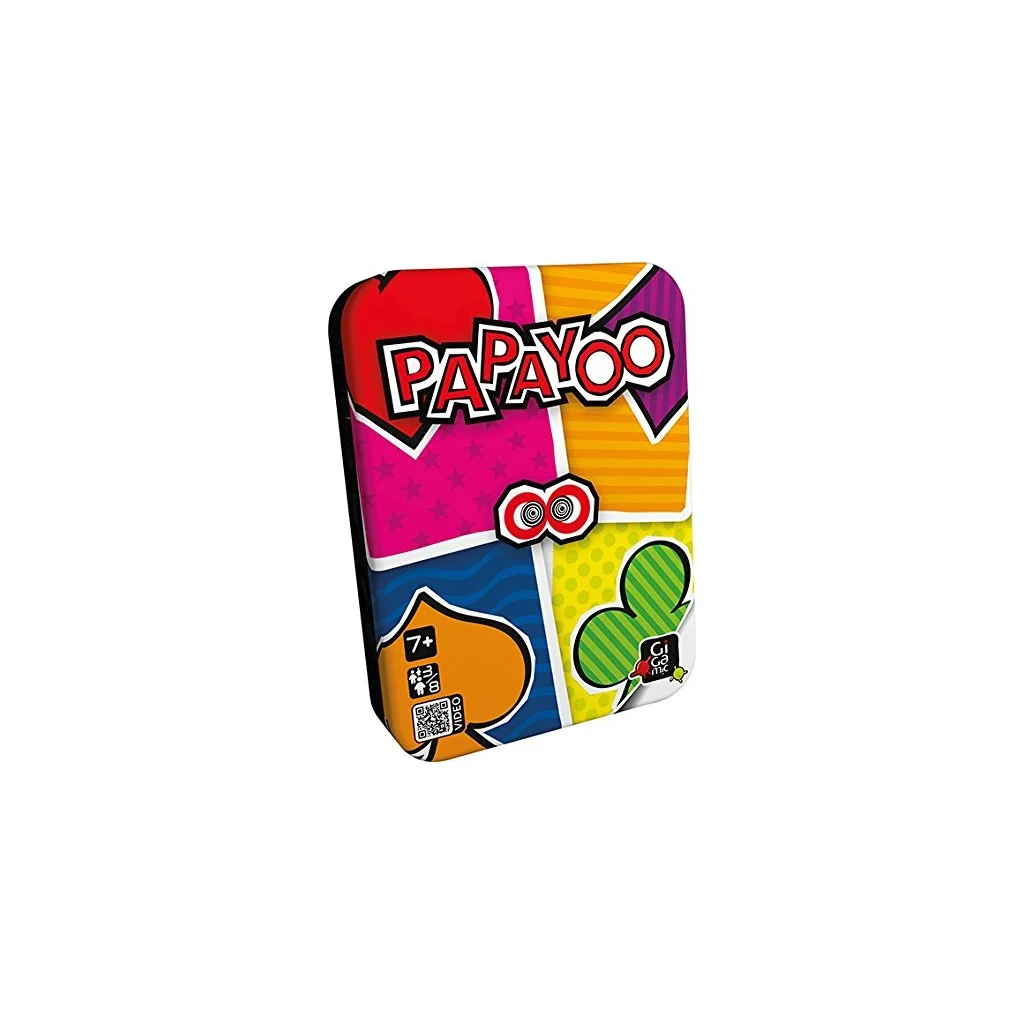 vue de face de la boite du jeu Papayoo