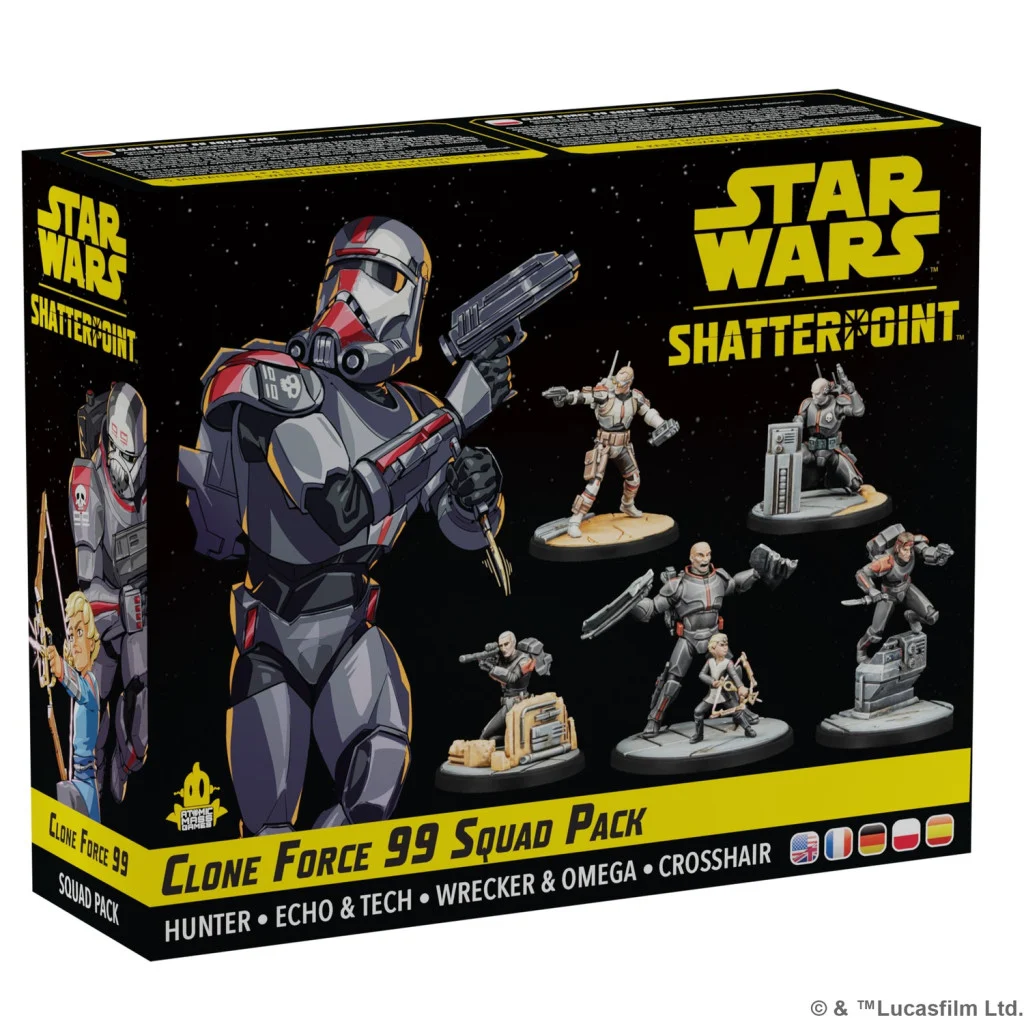 vue de face de la boite Star Wars: Shatterpoint - Escouade Clone Force 99