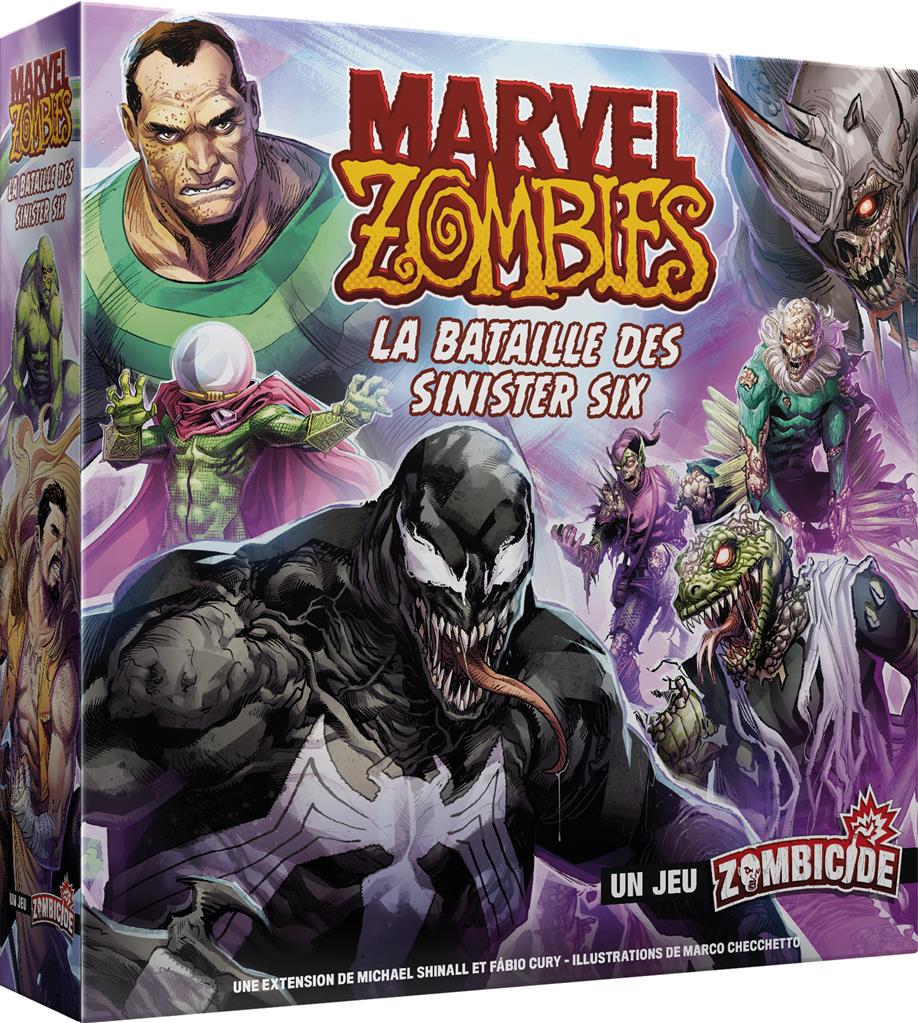 vue de la boite Marvel Zombies - Un Jeu Zombicide : La Bataille des Sinister Six