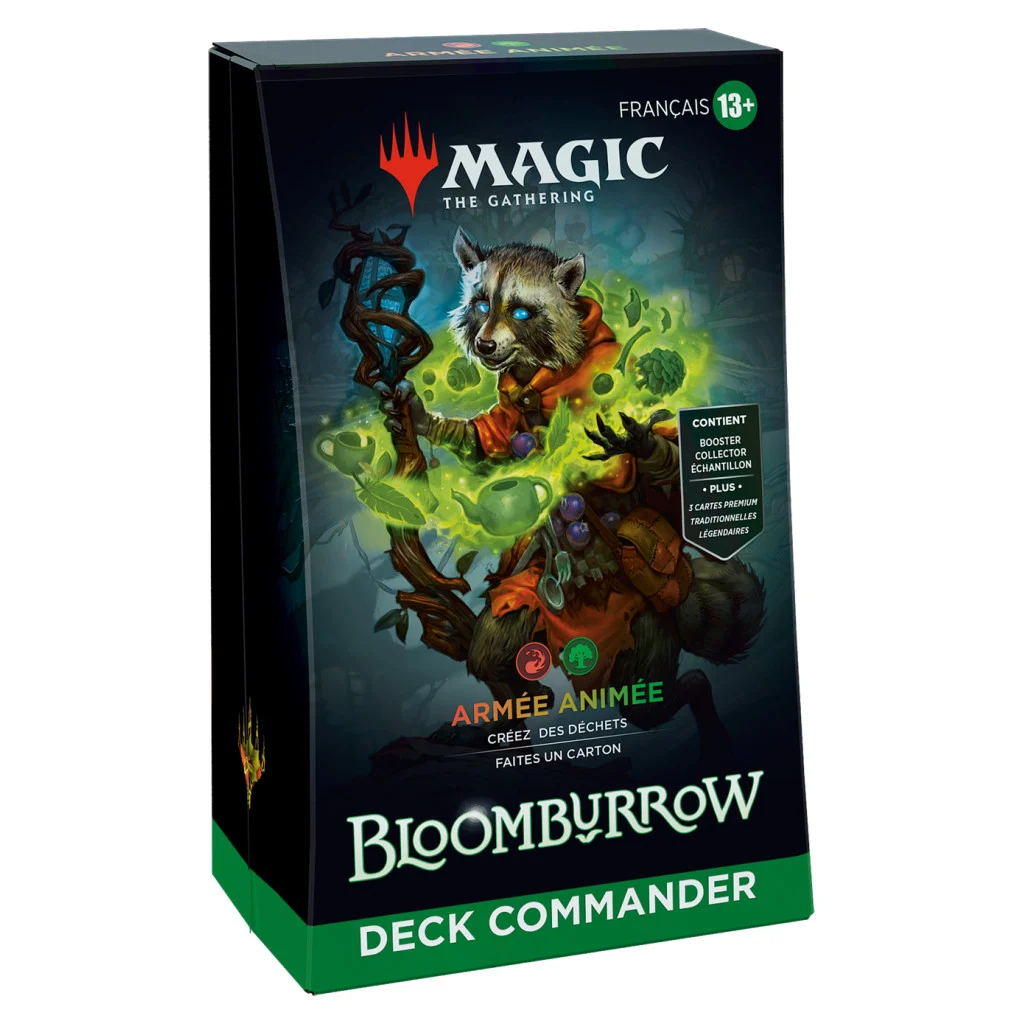 vue de la boite MTG : Bloomburrow - Deck Commander Armée Animée
