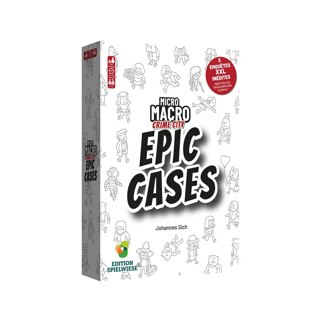 vue de face de la boite du jeu MicroMacro : Crime City - Epic Cases