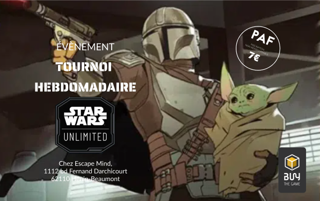 affiche Tournoi Star Wars Unlimited - Ombres de la Galaxie