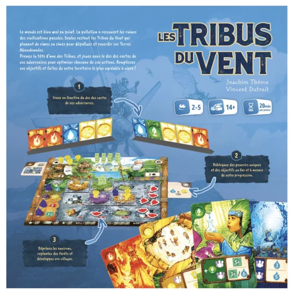 Dos de la boite Les Tribus du vent