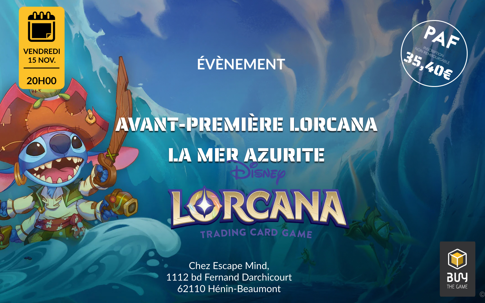 Avant-première Lorcana : La Mer Azurite