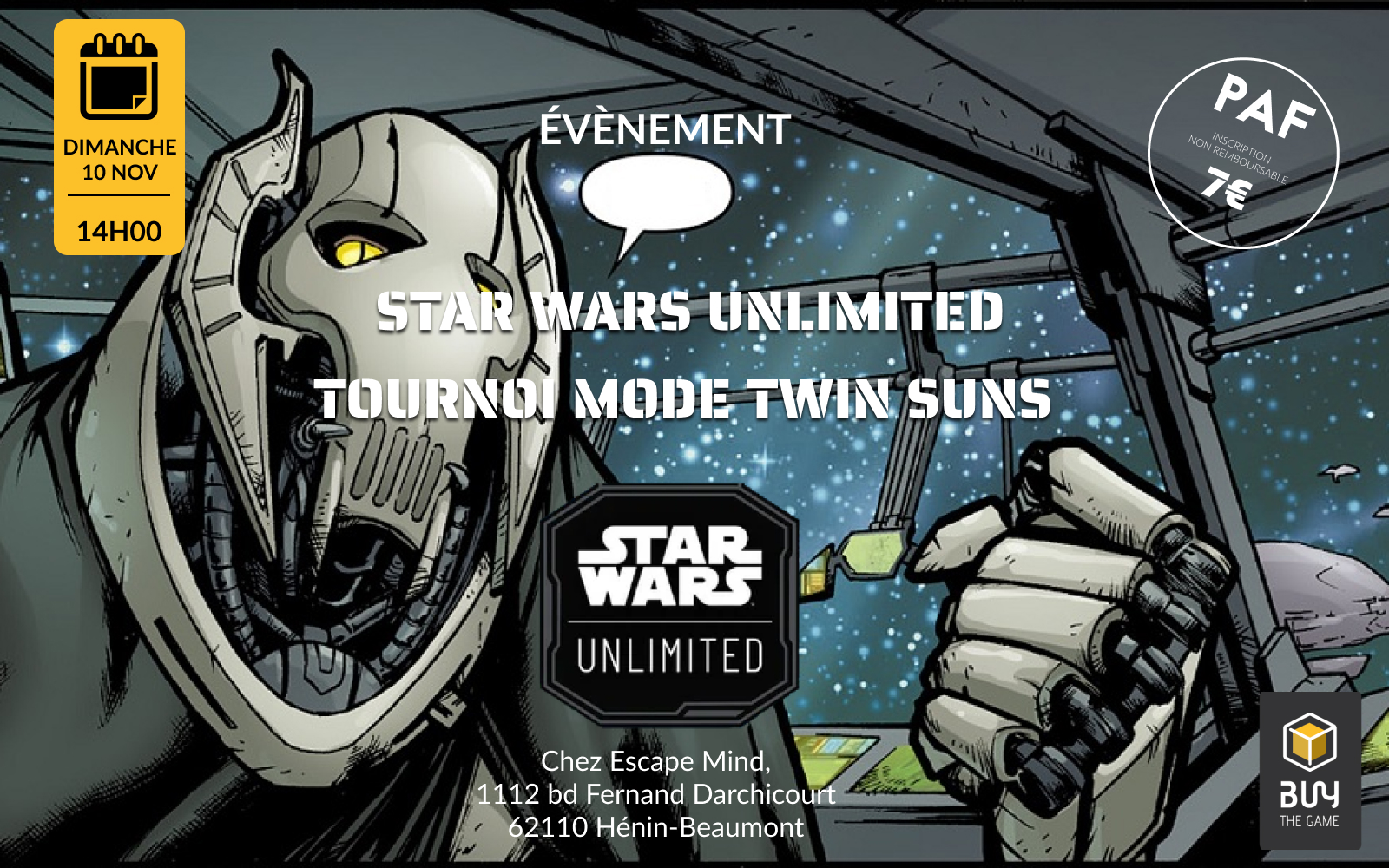 Tournoi Star Wars Unlimited Mode Twin Suns