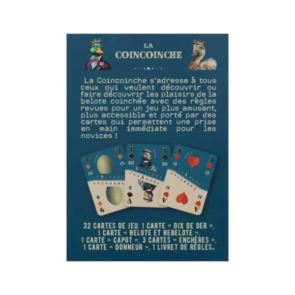 dos de Boite jeu la coincoinche