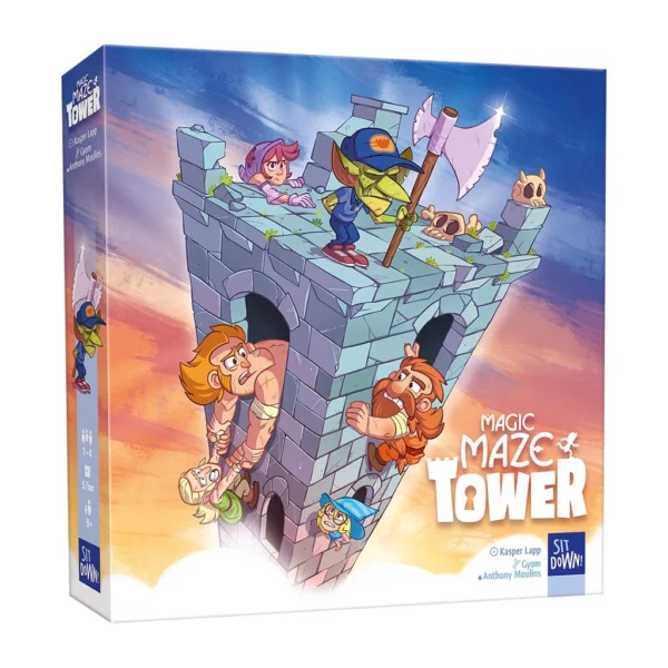 vue de face de la boite de Magic Maze Tower