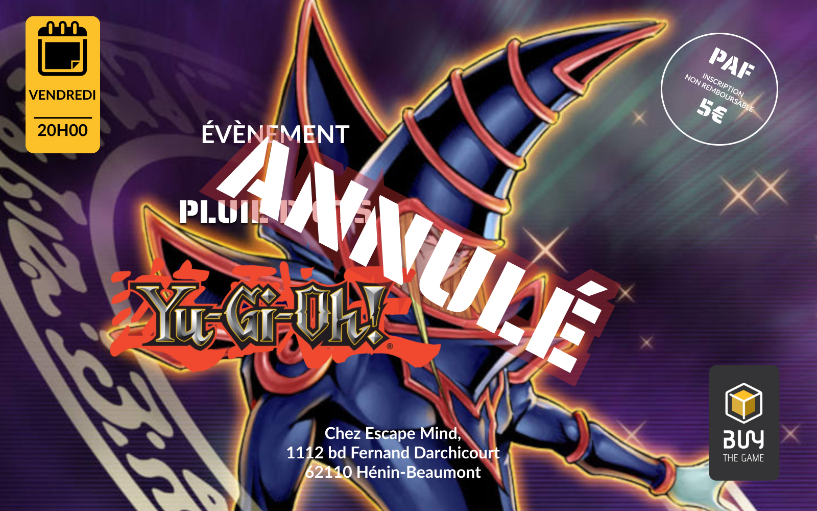 Pluie d'OTS yu-gi-oh vendredi annulé