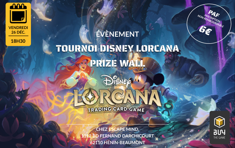 Tournoi Disney Lorcana Prize Wall