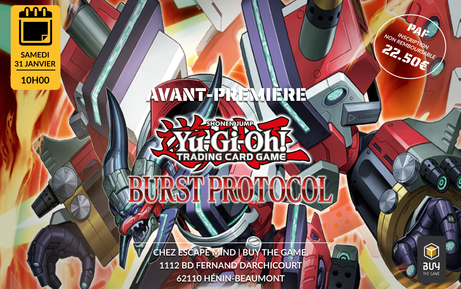 Avant-première Yu-Gi-Oh Protocole d'Explosion