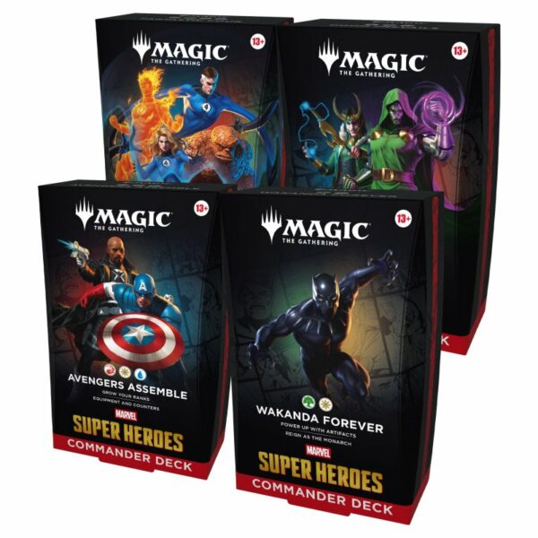 marvel super heroes commander decks 4 modèles au choix