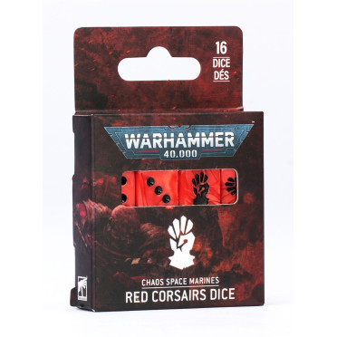 dés red corsairs space marines du chaos warhammer 40000