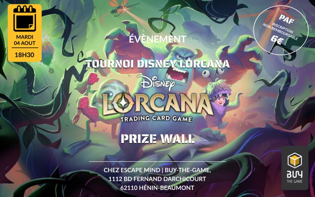 Tournoi Disney Lorcana Prize Wall