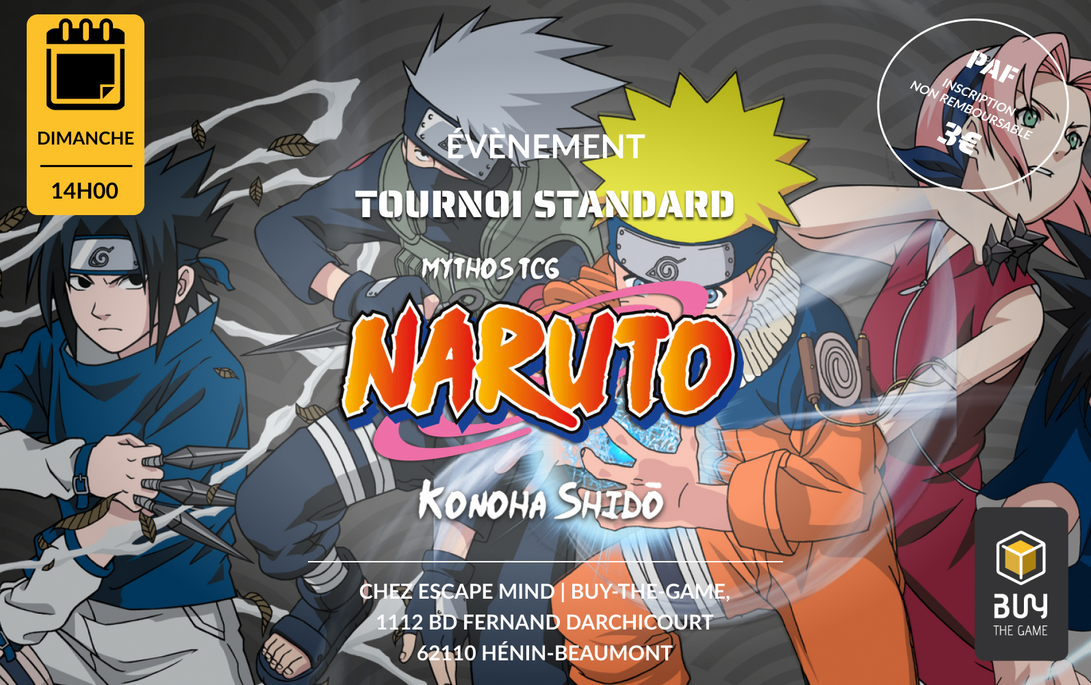 Tournoi - Naruto Mythos Set 1 - Konoha Shido
