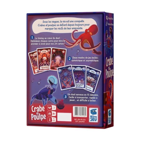 Crabe vs Poulpe - Boîte verso