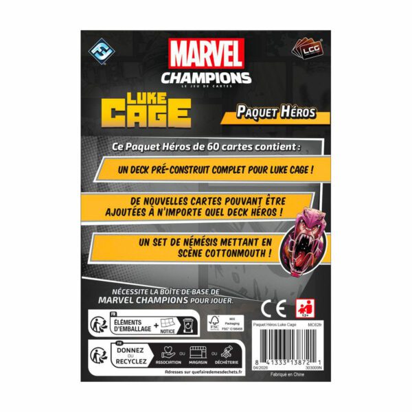 Marvel champions - Luke cage - Le jeu de carte verso