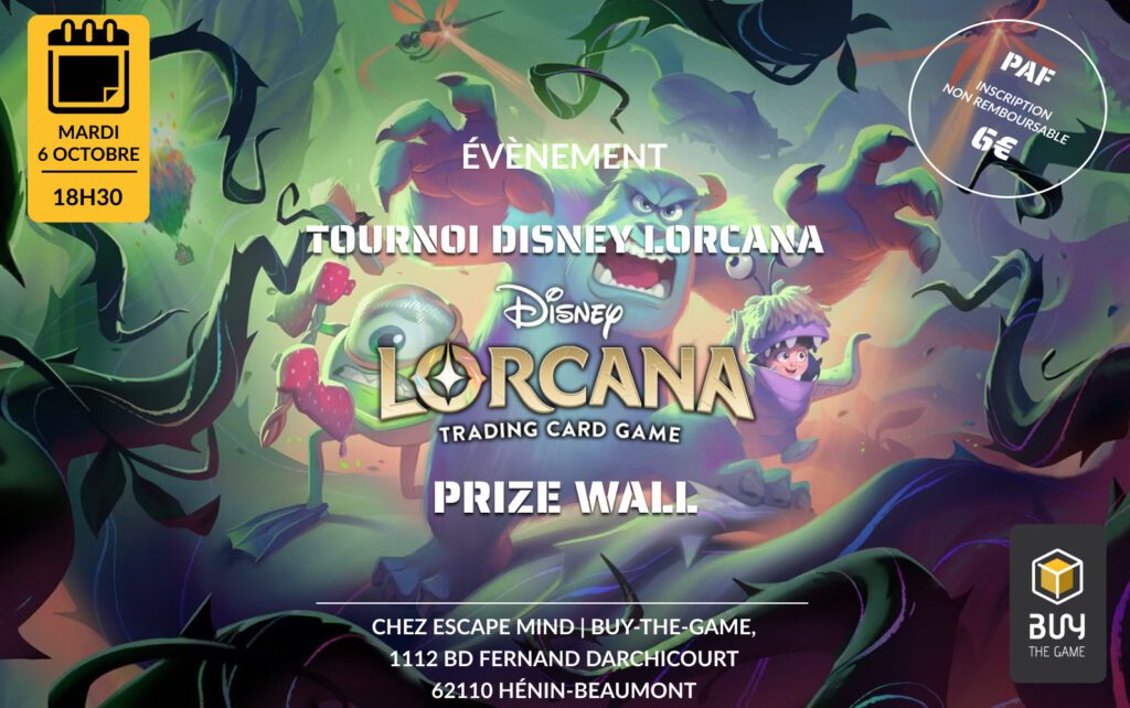 Tournoi Disney Lorcana Prize Wall