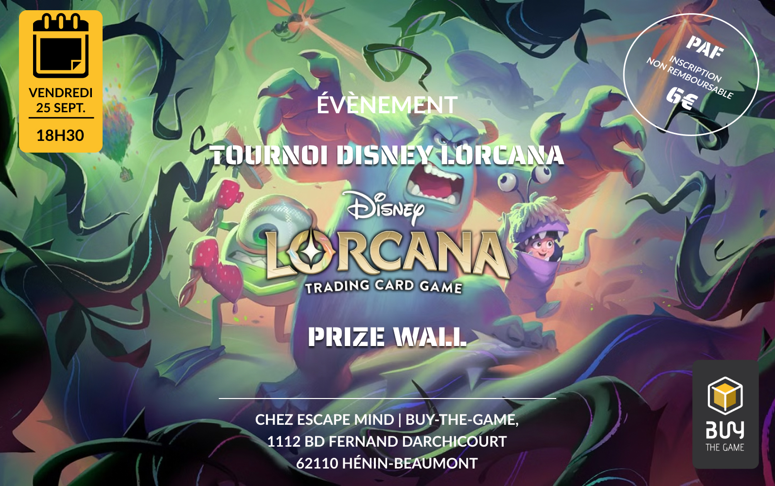 Tournoi Disney Lorcana Prize Wall